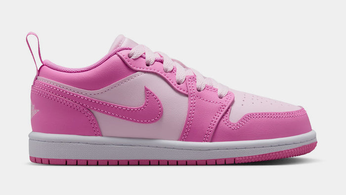 Jordan 1 Low Preschool Lifestyle Shoes (China Rose/Pink Foam/White)