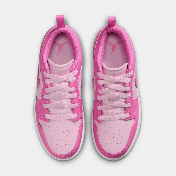 Jordan 1 Low Preschool Lifestyle Shoes (China Rose/Pink Foam/White)