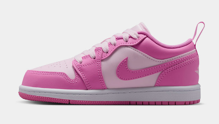 Jordan 1 Low Preschool Lifestyle Shoes (China Rose/Pink Foam/White)