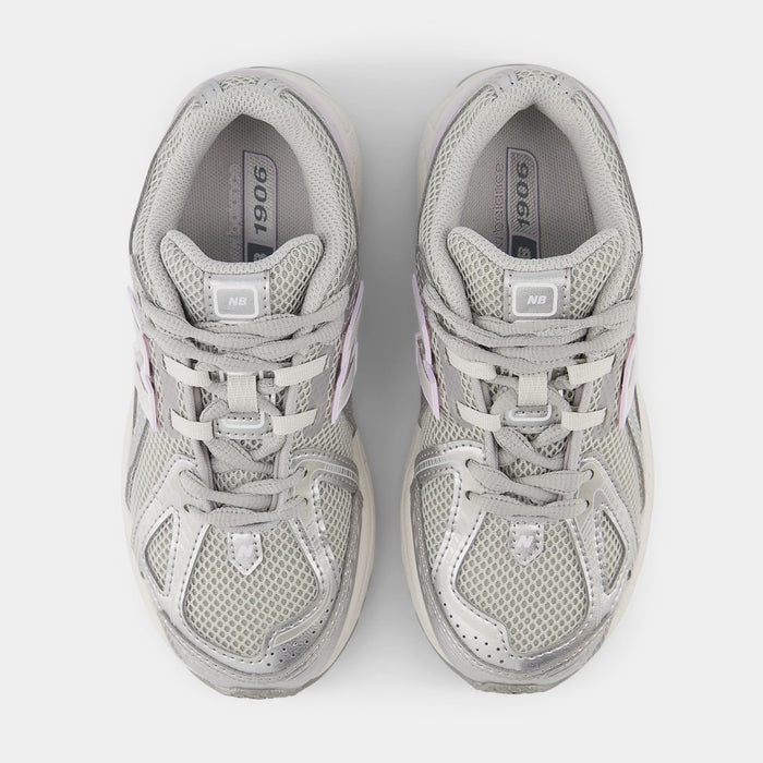 1906R Preschool Running Shoes (Silver Metallic/Milk Violet)