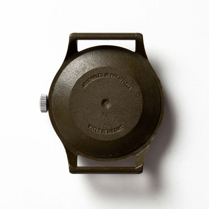 flatlay of the 1991 Timex Camper, shown without straps