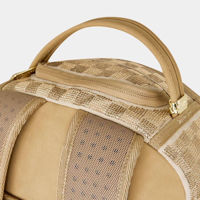 2 Tone Gold Trinity Mens Backpack (Gold/Gold)