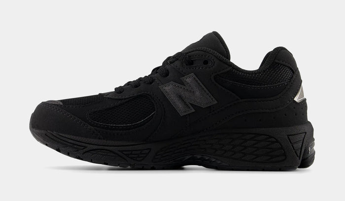 2002R Grade School Running Shoes (Black/Black Metallic)