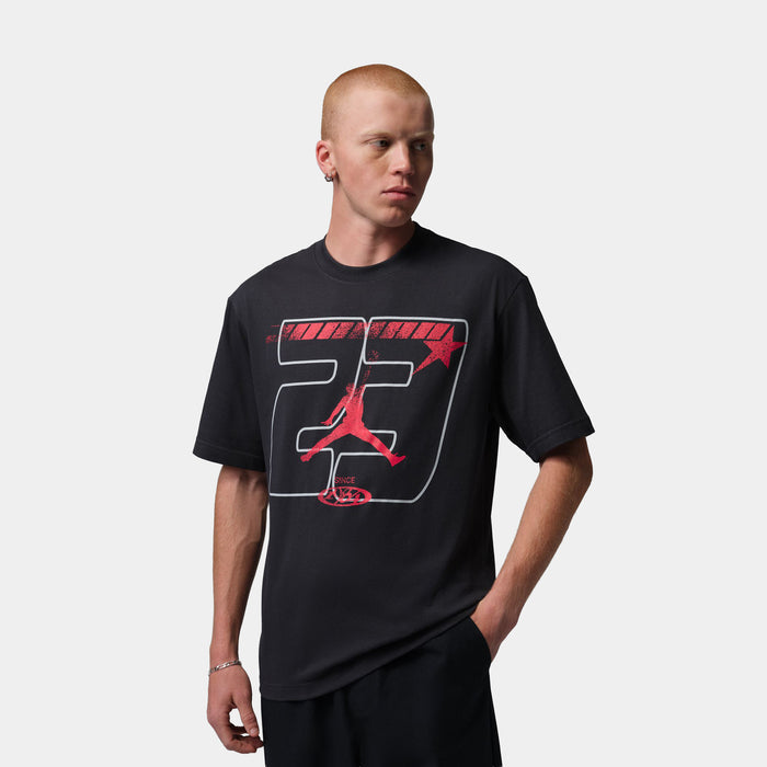 23 Graphic Star Mens Short Sleeve Shirt (Off Noir)