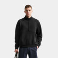 24.7 ImpossiblySoft Dri Fit Half Zip Up Mens Jacket (Black/Dark Smoke Grey)