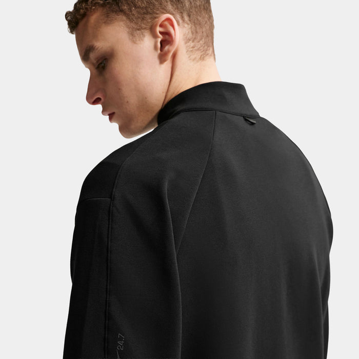 24.7 ImpossiblySoft Dri Fit Half Zip Up Mens Jacket (Black/Dark Smoke Grey)