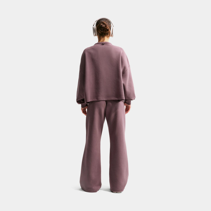 24.7 ImpossiblySoft Dri Fit High Waisted Loose Flared Womens Pants (Tattoo/Burgundy Crush)