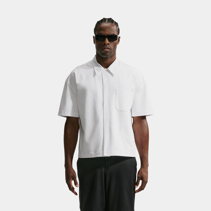 24.7 PerfectStretch Dri Fit UV Button Up Mens Short Sleeve Shirt (White/Sail/Photon Dust)