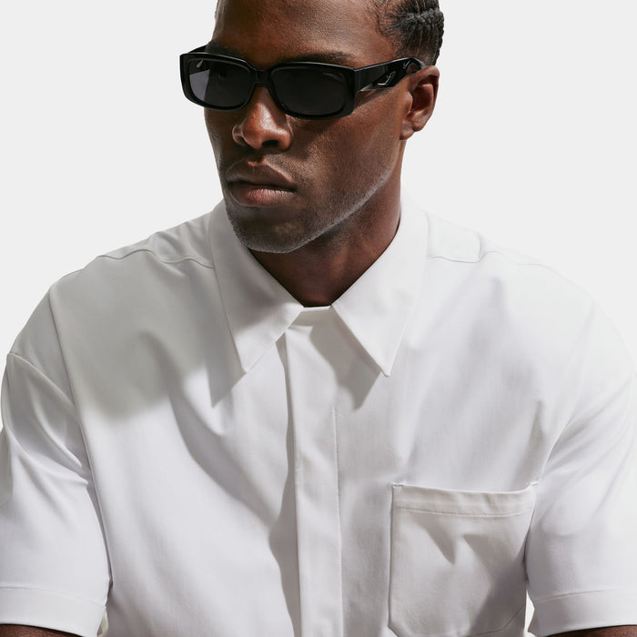 24.7 PerfectStretch Dri Fit UV Button Up Mens Short Sleeve Shirt (White/Sail/Photon Dust)