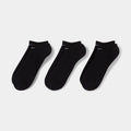 3 Pack Everyday No Show Mens Socks (Black)