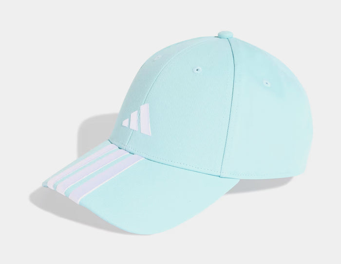 3 Stripes New Logo Baseball Adjustable Mens Hat (Icey Blue/White)