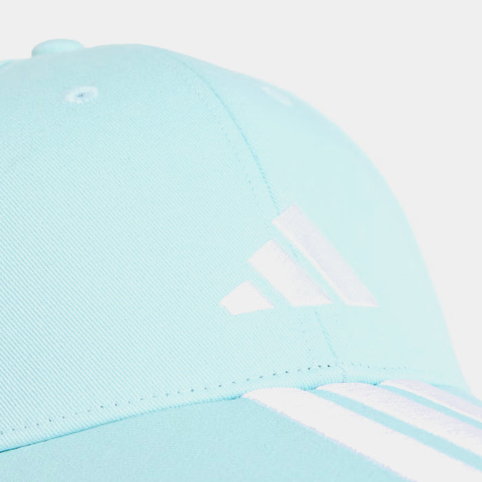 3 Stripes New Logo Baseball Adjustable Mens Hat (Icey Blue/White)
