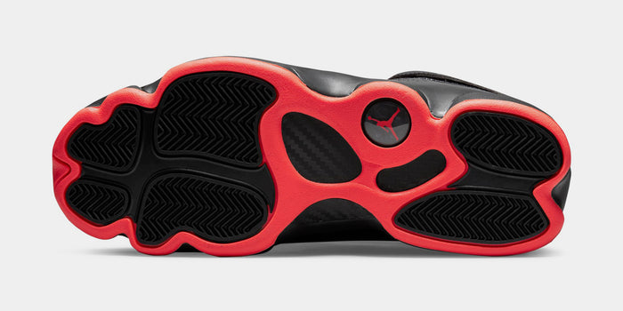 6 Rings Black Infrared Mens Basketball Shoes (Black)