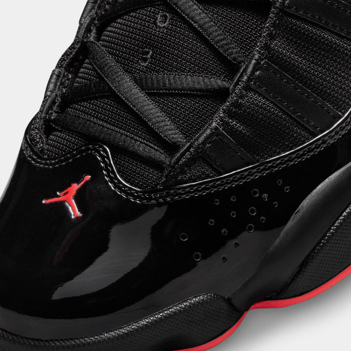 6 Rings Black Infrared Mens Basketball Shoes (Black)