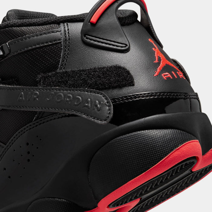 6 Rings Black Infrared Mens Basketball Shoes (Black)