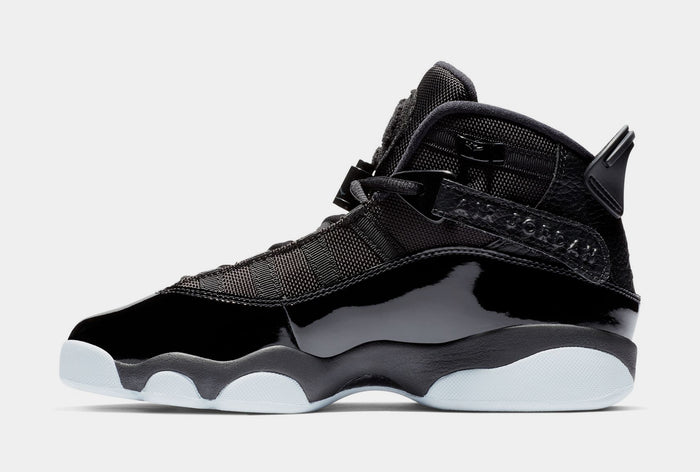6 Rings Grade School Basketball Shoes (Black/White/Black)