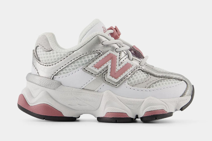 9060 Bungee Infant Toddler Lifestyle Shoes (New Balance White/Rosewood)
