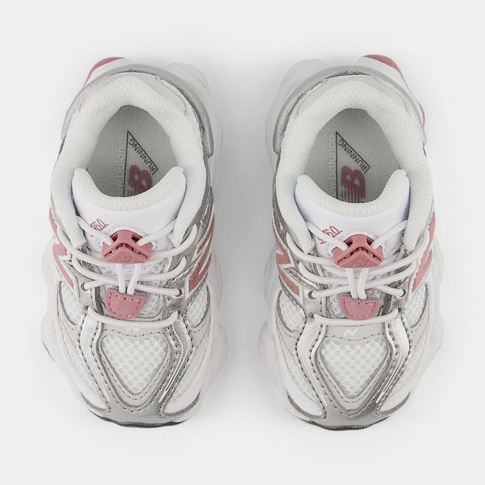 9060 Bungee Infant Toddler Lifestyle Shoes (New Balance White/Rosewood)