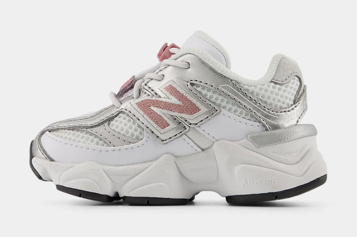 9060 Bungee Infant Toddler Lifestyle Shoes (New Balance White/Rosewood)