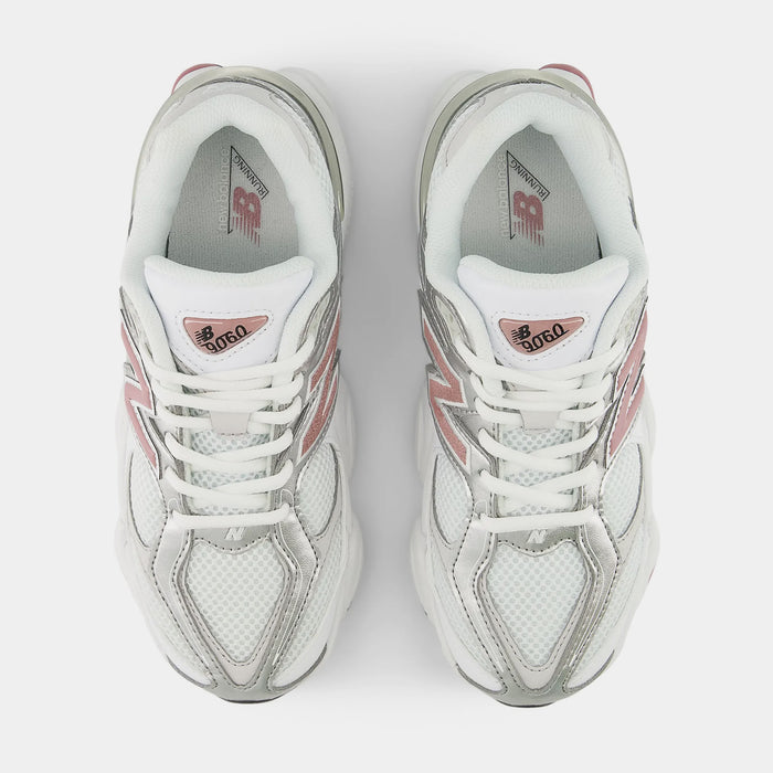9060 Grade School Lifestyle Shoes (White/Pink)