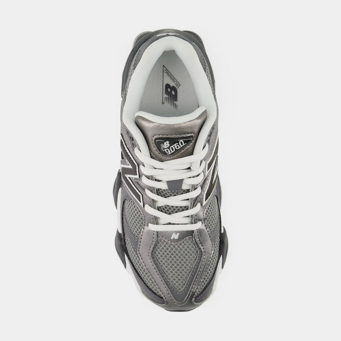 9060 Lace Grade School Lifestyle Shoes (Magnet/Faded Black)