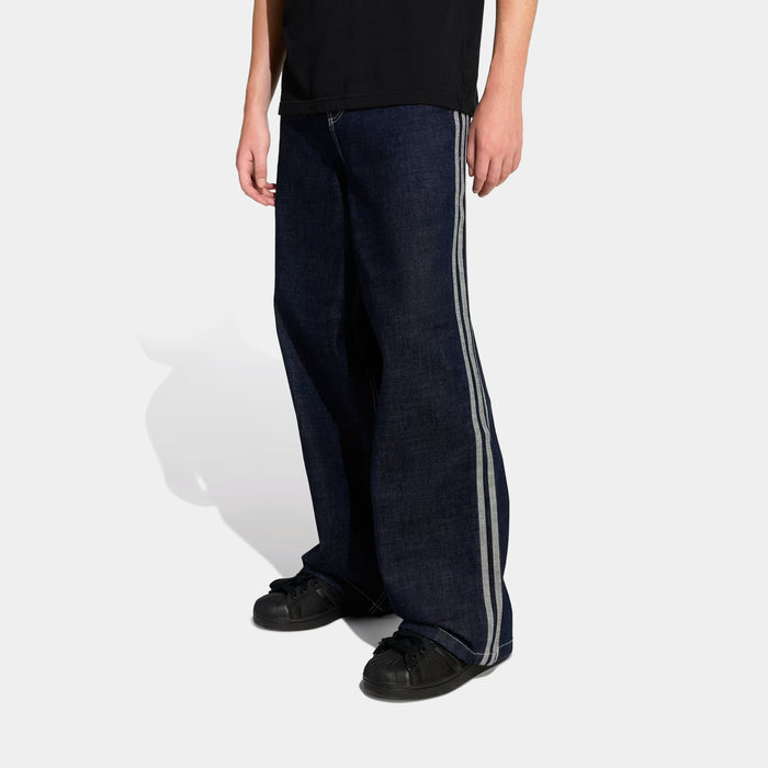 90s Alternative Sport Wide Leg Skater Mens Jeans (Blue)