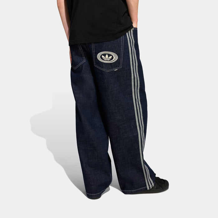 90s Alternative Sport Wide Leg Skater Mens Jeans (Blue)