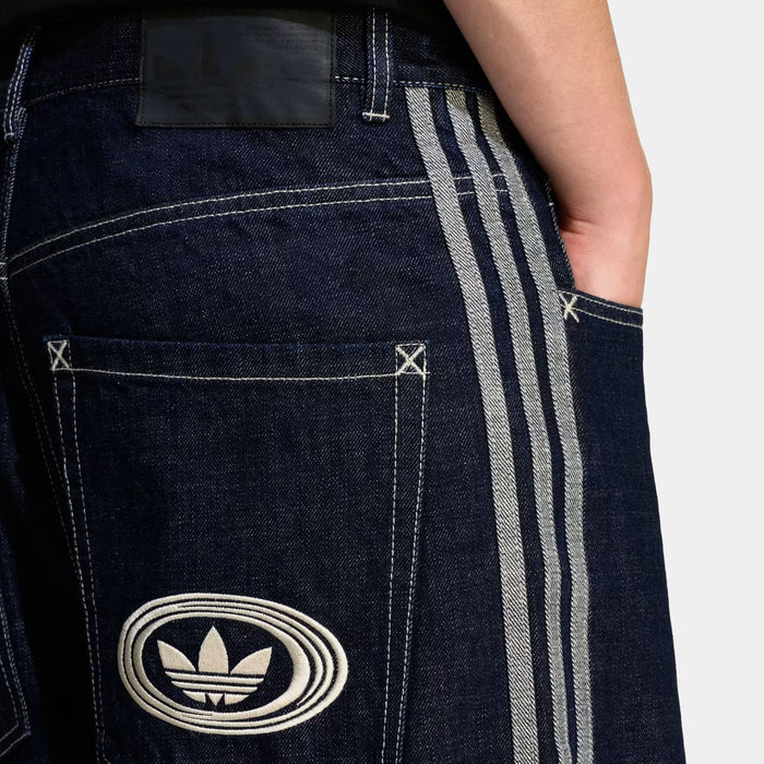 90s Alternative Sport Wide Leg Skater Mens Jeans (Blue)