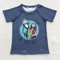 A4-21 Nightmar* Navy Boys Halloween Tee Shirts Top