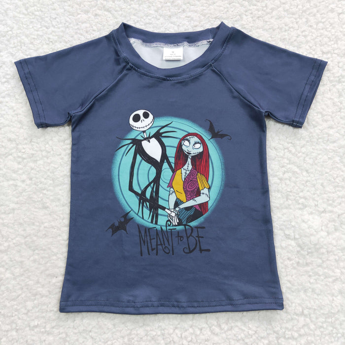 A4-21 Nightmar* Navy Boys Halloween Tee Shirts Top