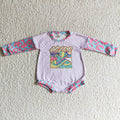 ACDC Leopard Girls long sleeve romper    LR0053