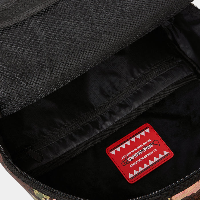 AI Dreamers Garden Mens Backpack (Black/Brown)
