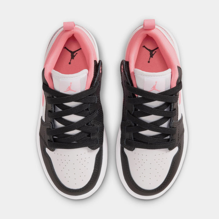 Air Jordan 1 Low Alt Preschool Lifestyle Shoes (Black/White/Pink Gaze)