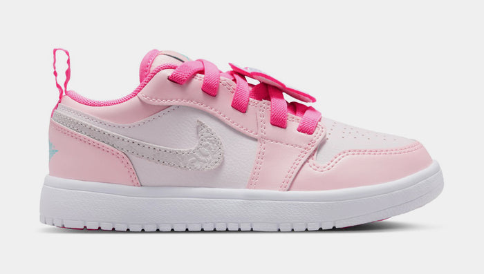 Air Jordan 1 Low Alt SE Preschool Lifestyle Shoes (Pink Glow/Light Aqua/Pink Bloom)