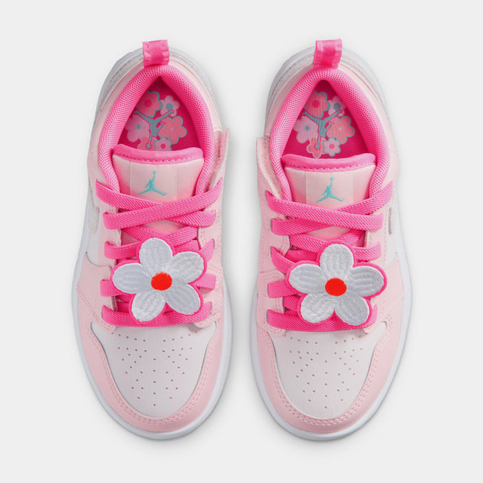 Air Jordan 1 Low Alt SE Preschool Lifestyle Shoes (Pink Glow/Light Aqua/Pink Bloom)