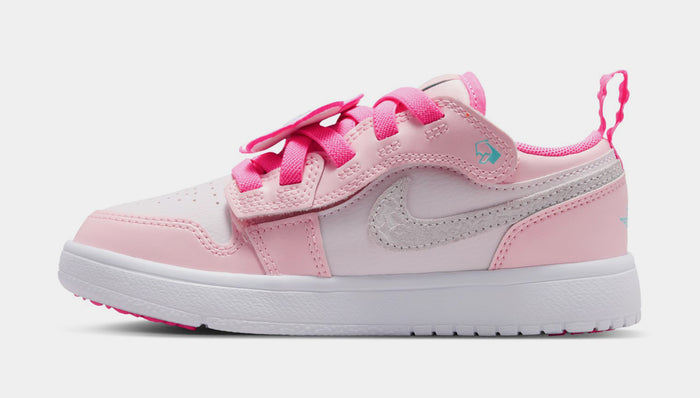 Air Jordan 1 Low Alt SE Preschool Lifestyle Shoes (Pink Glow/Light Aqua/Pink Bloom)