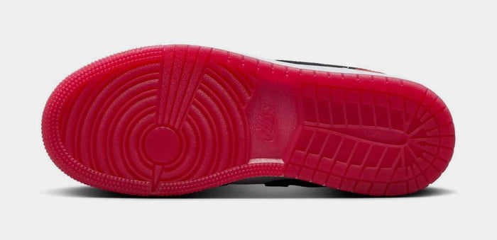 Air Jordan 1 Low Black Toe Grade School Lifestyle Shoes (White/Varsity Red/Black)