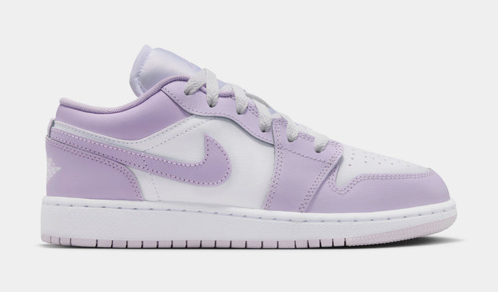 Air Jordan 1 Low Grade School Lifestyle Shoes (Barely Grape/White/Violet Mist)