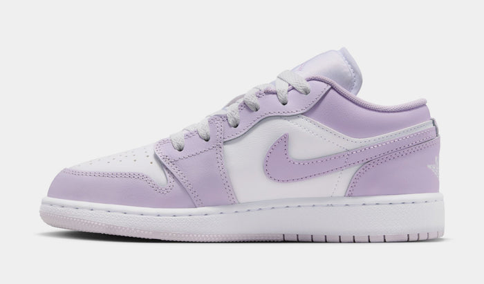 Air Jordan 1 Low Grade School Lifestyle Shoes (Barely Grape/White/Violet Mist)