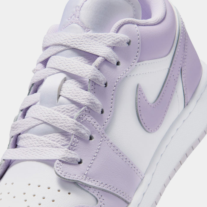 Air Jordan 1 Low Grade School Lifestyle Shoes (Barely Grape/White/Violet Mist)