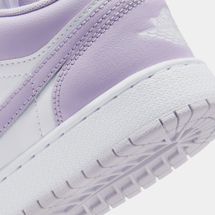 Air Jordan 1 Low Grade School Lifestyle Shoes (Barely Grape/White/Violet Mist)