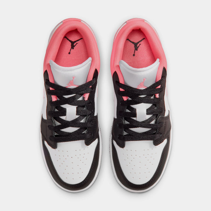 Air Jordan 1 Low Grade School Lifestyle Shoes (Black/Pink Gaze/White)