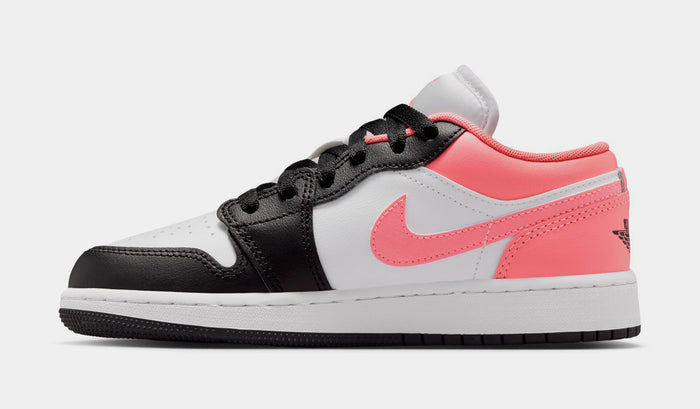 Air Jordan 1 Low Grade School Lifestyle Shoes (Black/Pink Gaze/White)