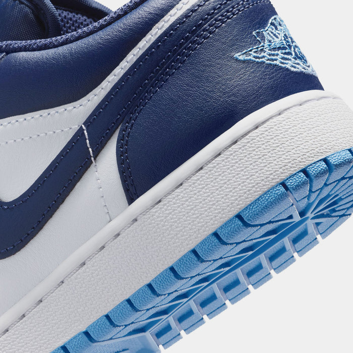 Air Jordan 1 Low Grade School Lifestyle Shoes (Midnight Navy/University Blue/White)