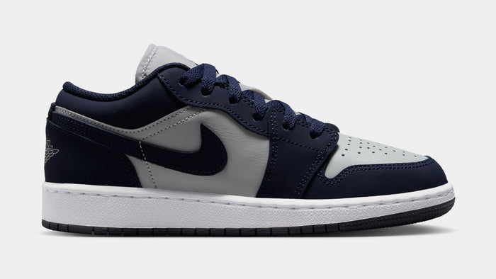 Air Jordan 1 Low Grade School Lifestyle Shoes (Obsidian/Grey Fog/Pink Foam)