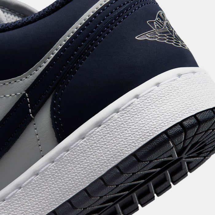 Air Jordan 1 Low Grade School Lifestyle Shoes (Obsidian/Grey Fog/Pink Foam)