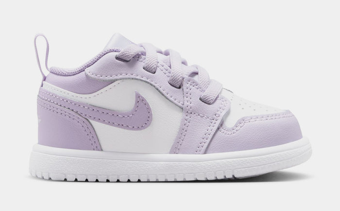 Air Jordan 1 Low Infant Toddler Lifestyle Shoes (Light Grape/Violet Mist/White)