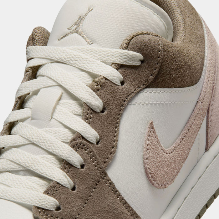 Air Jordan 1 Low Mens Lifestyle Shoes (Olive Grey/Summit White/Pale Ivory/Enigma Stone)