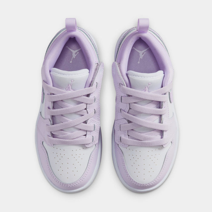 Air Jordan 1 Low Preschool Lifestyle Shoes (Barely Grape/White/Violet Mist)