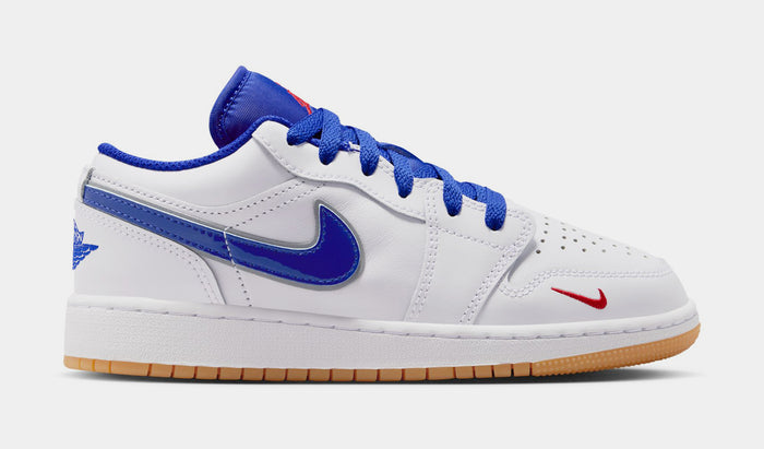Air Jordan 1 Low SE Grade School Lifestyle Shoes (White/University Red/Old Royal)